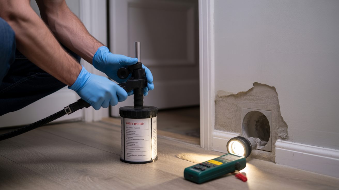 Technician documenting a free inspection in Charleston